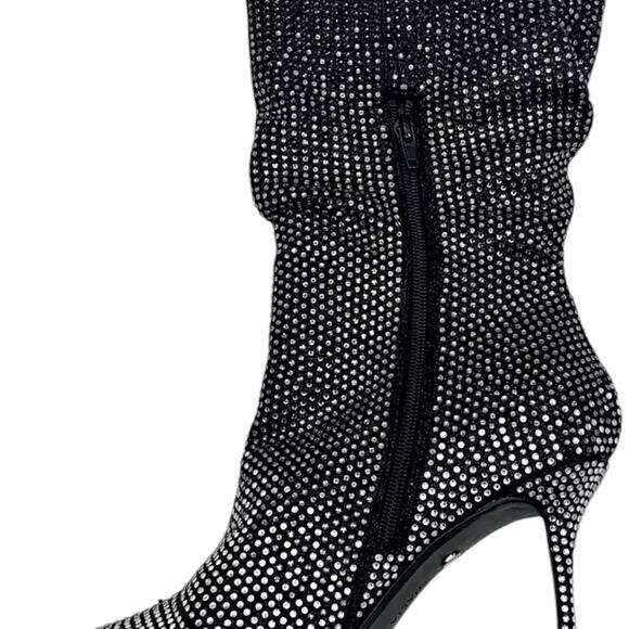 Thalia Sodi Raquell Slouch Pointed-Toe Rhinestone Embellished  Boots NEW 6.5 - Picture 8 of 10